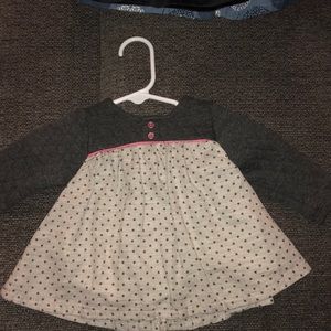 Grey and Pink 3-6 month baby top